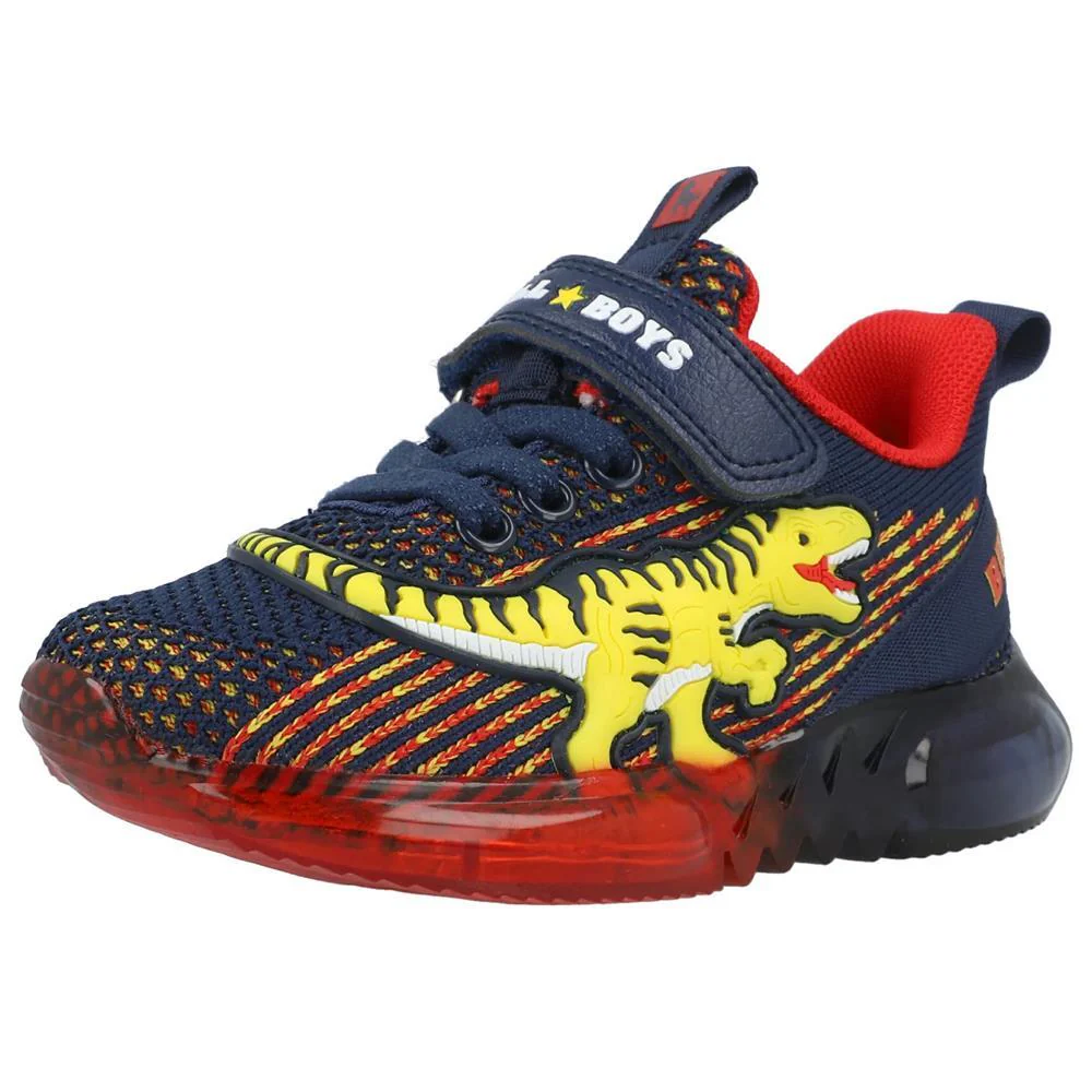 Bull Boys Dinosauro Lights Blue Light Up Trainers Shoes DNAL2103 (AE01) - Image 5