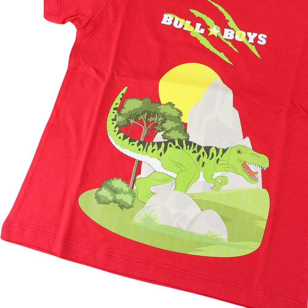 Bull Boys DNYA2391 Dinosaur Red Navy T-Shirt - Image 4
