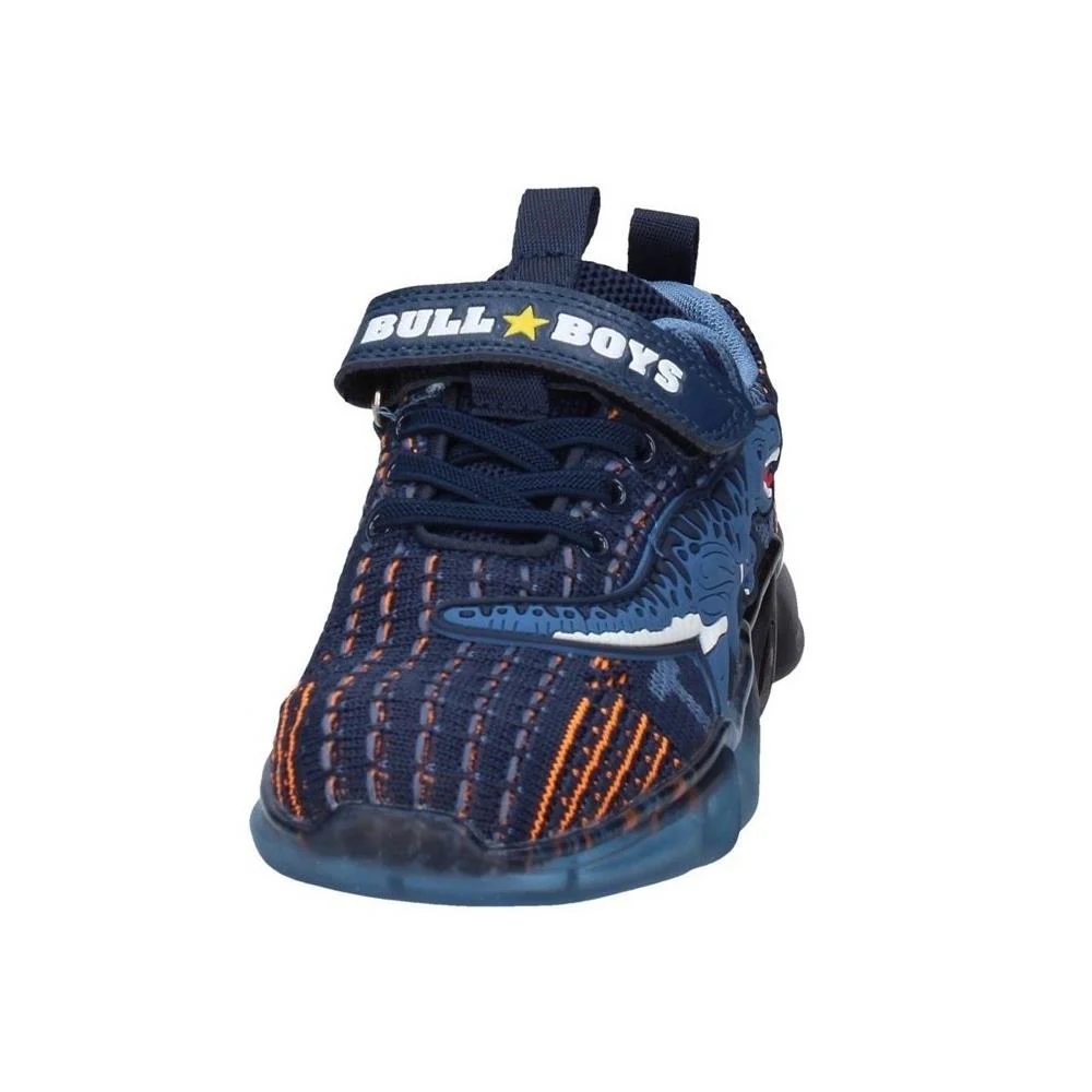 Bull Boys T-Rex Dinosaur Blue Light Up Flashing Trainers Shoes - Image 4