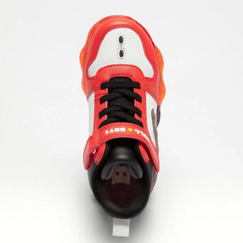 Bull Boys T-Rex Lights White/Red Dinosaur Light Up Hi-Tops DNAL2201 (AA53) - Image 7