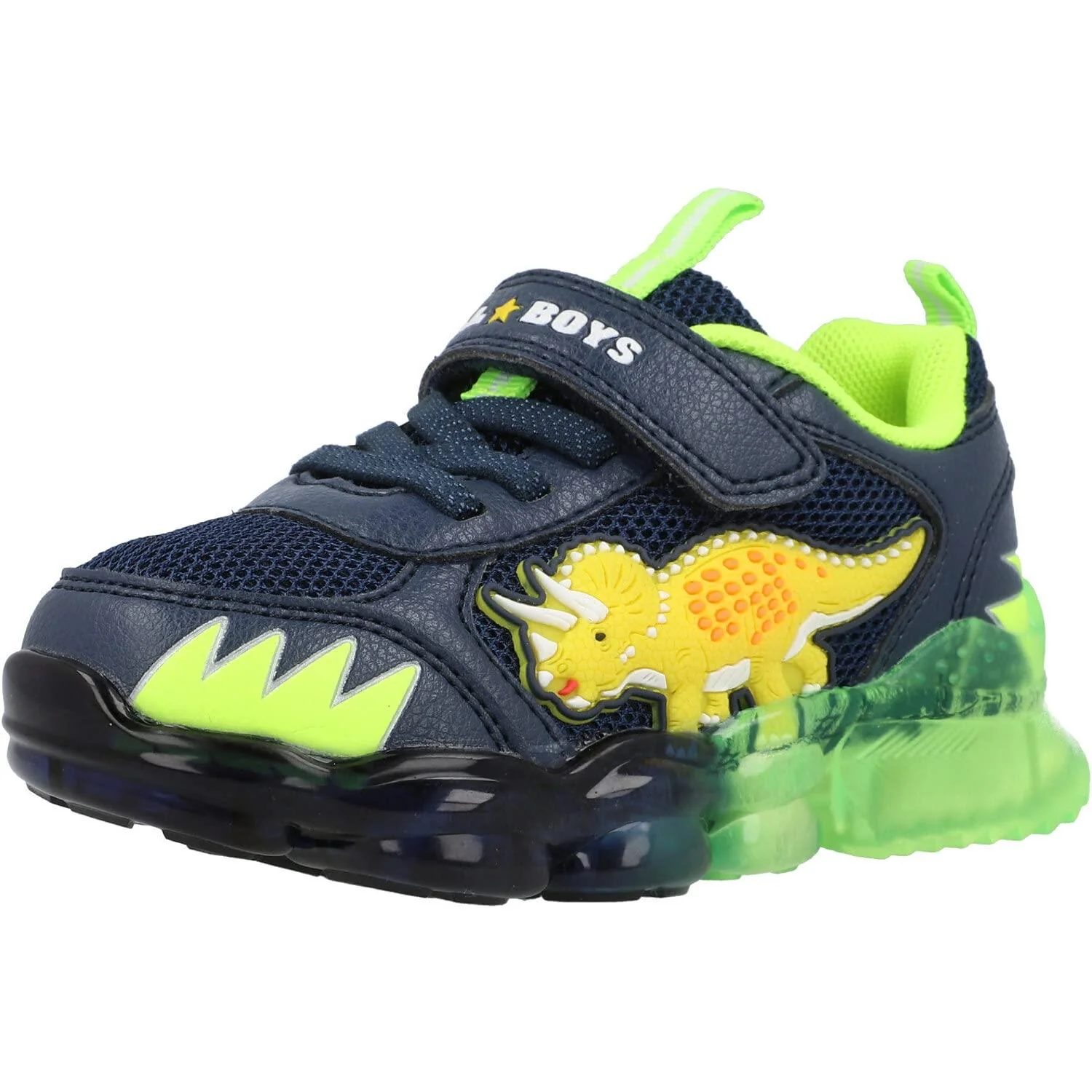 Bull Boys Triceratopo Lights Navy Dinosaur Light Up Trainers DNAL2205 (AE01) - Image 17
