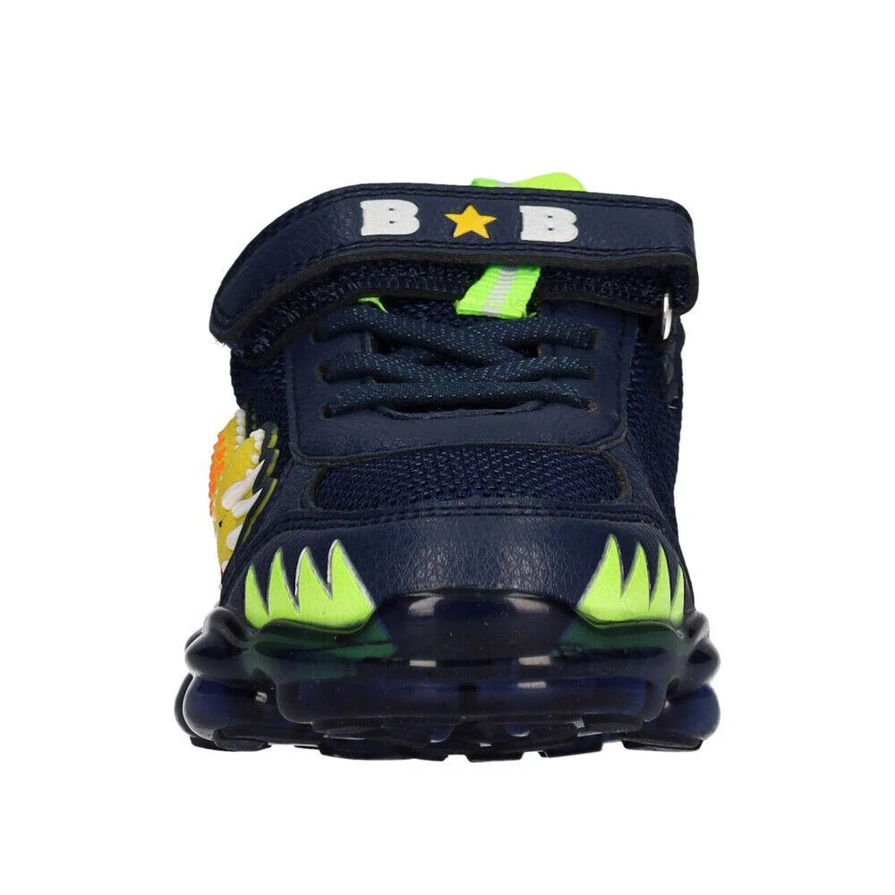 Bull Boys Triceratopo Lights Navy Dinosaur Light Up Trainers DNAL2205 (AE01) - Image 3