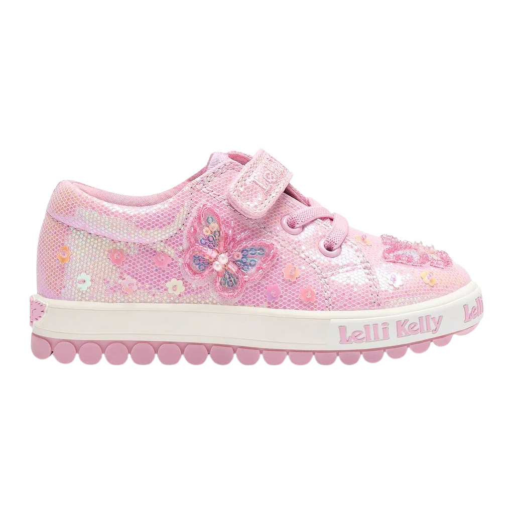 Lelli Kelly Emerald Glitter Canvas Trainers LK5421 - Image 7