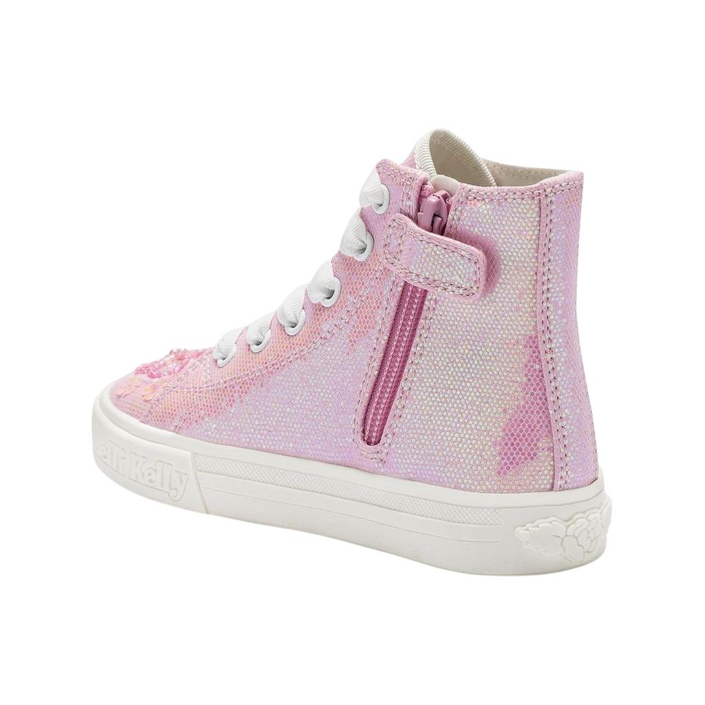 Lelli Kelly Girls LK5422 Emerald Canvas Baseball Boots - Image 5