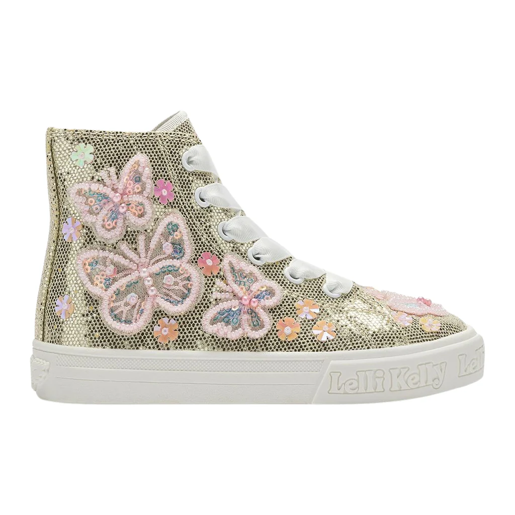 Lelli Kelly Girls LK5422 Emerald Canvas Baseball Boots - Image 7