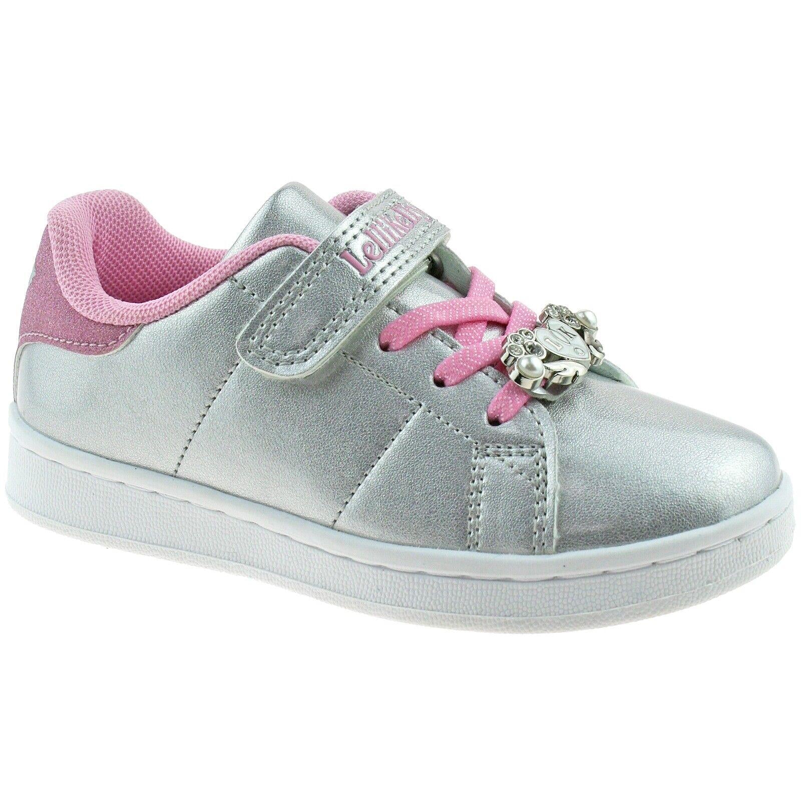 Lelli Kelly LK1812 (AH31) Sarah Argento Metallic Adjustable Trainer Shoes - Image 10