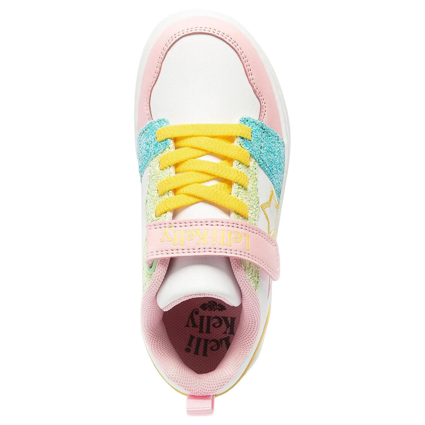 Lelli Kelly LK2015 (XX10) Daisy White Multi Elastic Trainers - Image 4