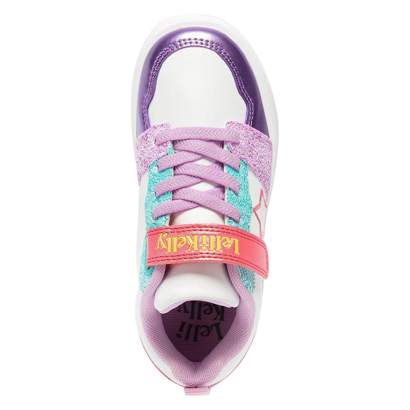 Lelli Kelly LK2015 (XX20) Daisy White Multi Elastic Trainers - Image 4