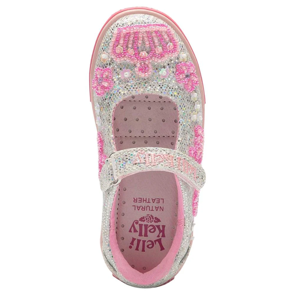 Lelli Kelly LK2028 (GH01) Victoria Silver Glitter Canvas Shoes - Image 50