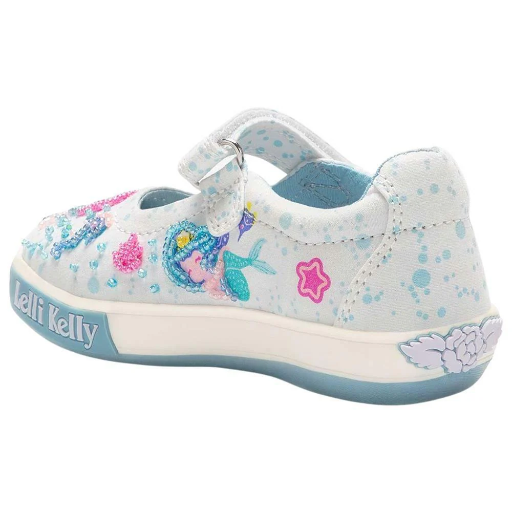Lelli Kelly LK2029 (BA02) Adella Mermaid White Fantasy Canvas Shoes - Image 3
