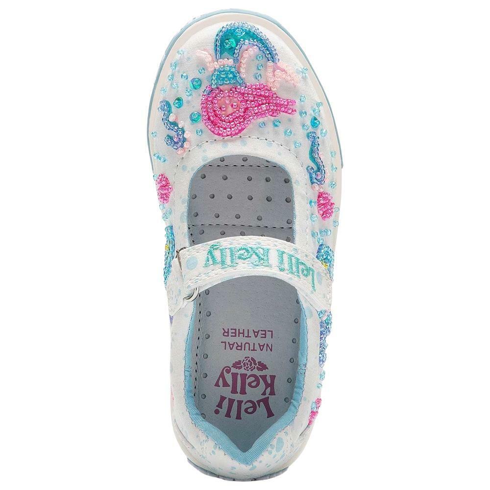 Lelli Kelly LK2029 (BA02) Adella Mermaid White Fantasy Canvas Shoes - Image 4
