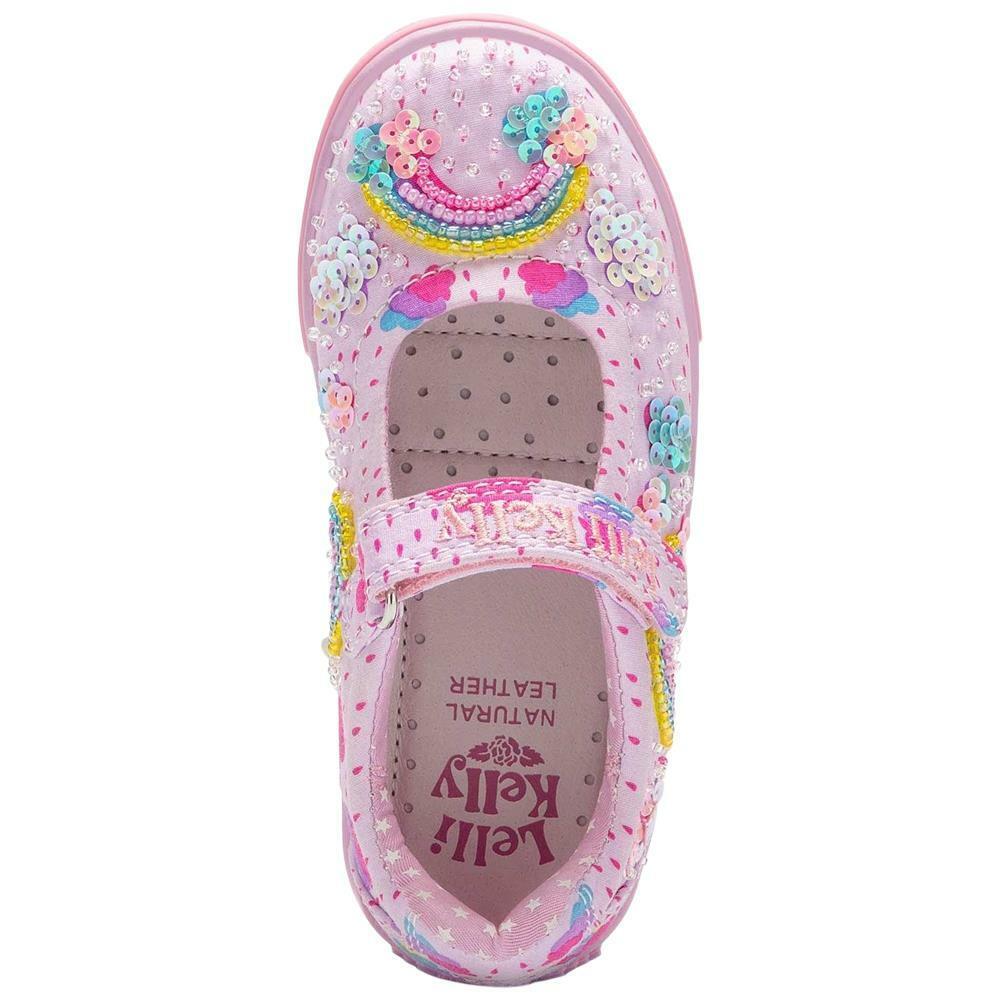 Lelli Kelly LK2031 (BM02) Allegra Rainbow Lilac Fantasy Canvas Shoes - Image 4