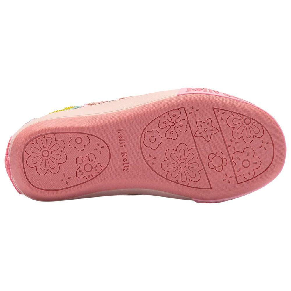 Lelli Kelly LK2037 (GX02) Unicorn Rainbow Multi Glitter Double Strap Shoes - Image 5