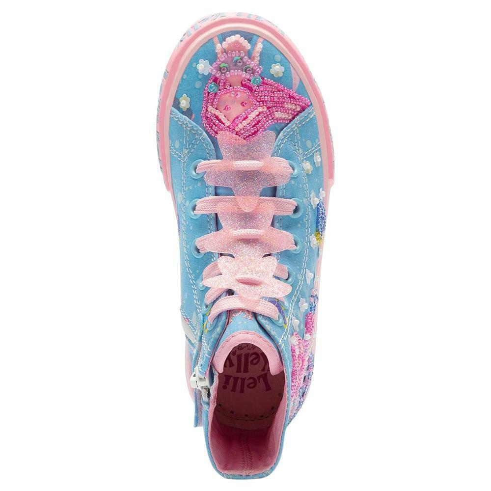 Lelli Kelly LK2042 (BC02) Rosa Blue Mermaid Canvas Baseball Boots - Image 4