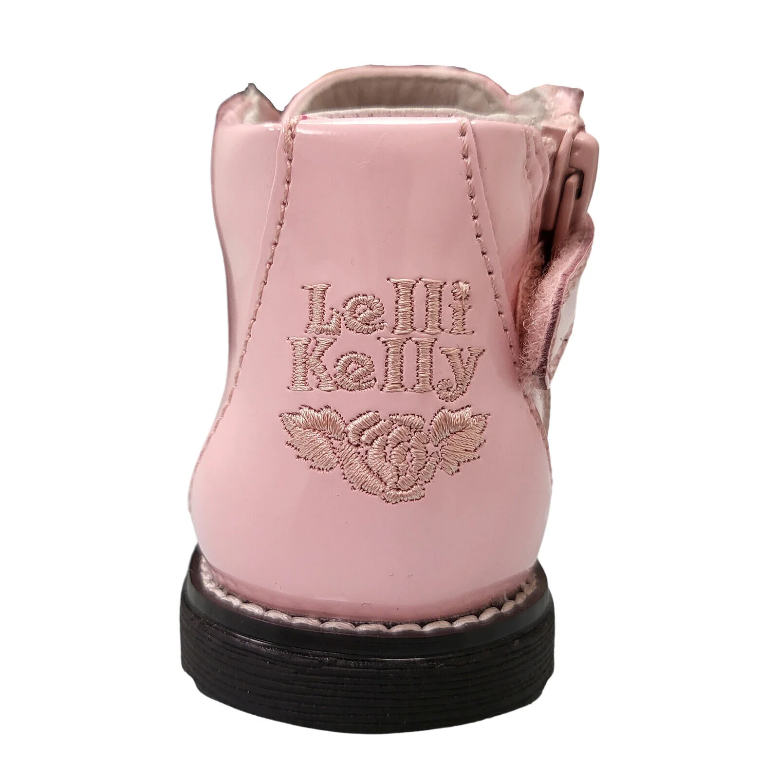 Lelli Kelly LK3310 (DC01) Camille Pink Patent Side Zip Baby Ankle Boots - Image 3