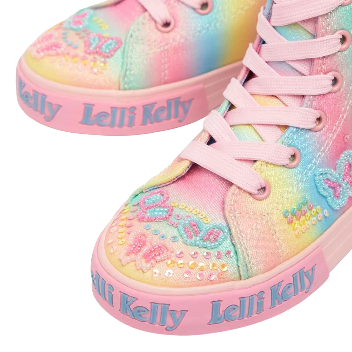 Lelli Kelly LK3471 (BX02) Myla Mid Multi Butterfly Baseball Boots - Image 3