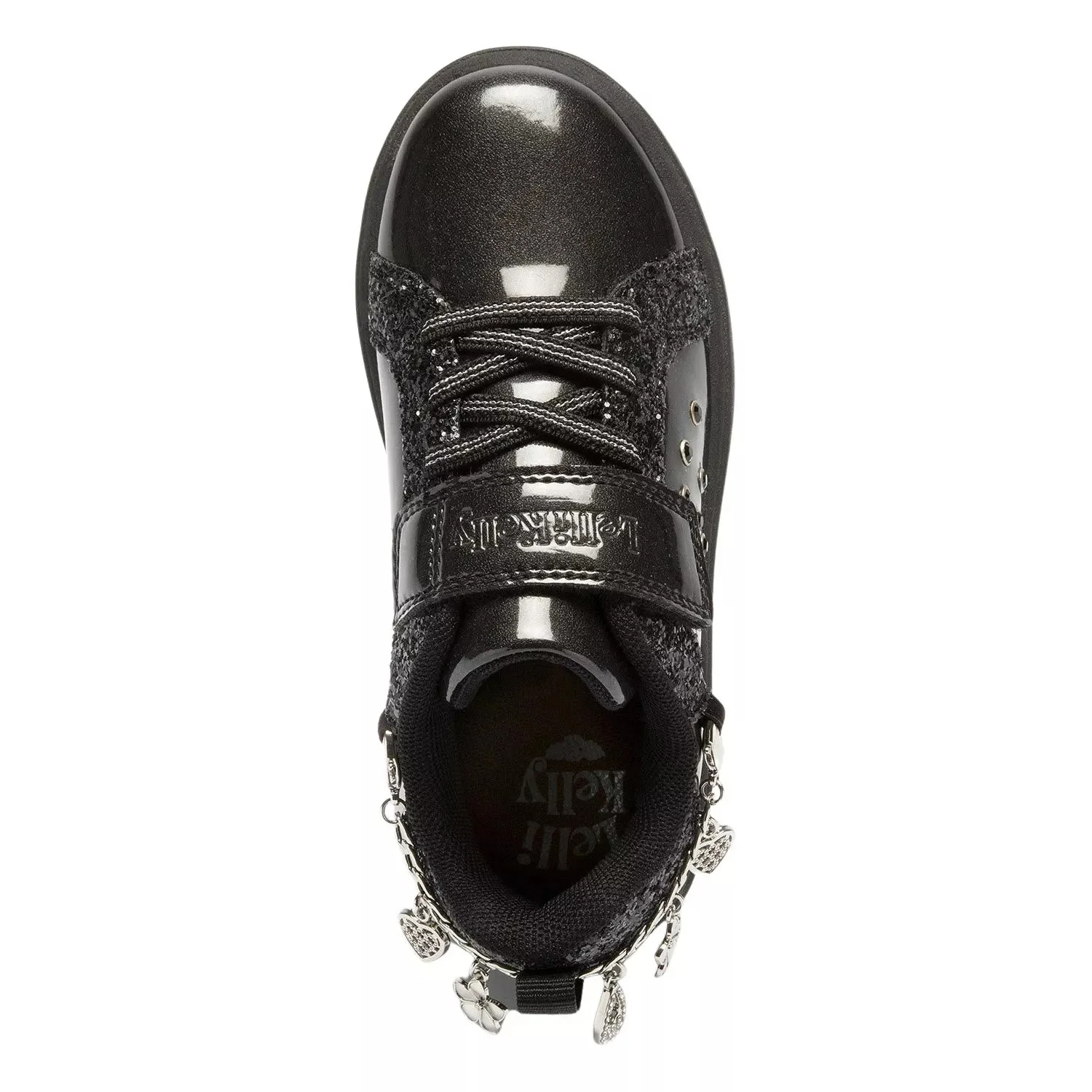 Lelli Kelly LK3800 (AB01) Gioiello Black Shiny Charm Bracelet Trainers Shoes - Image 4