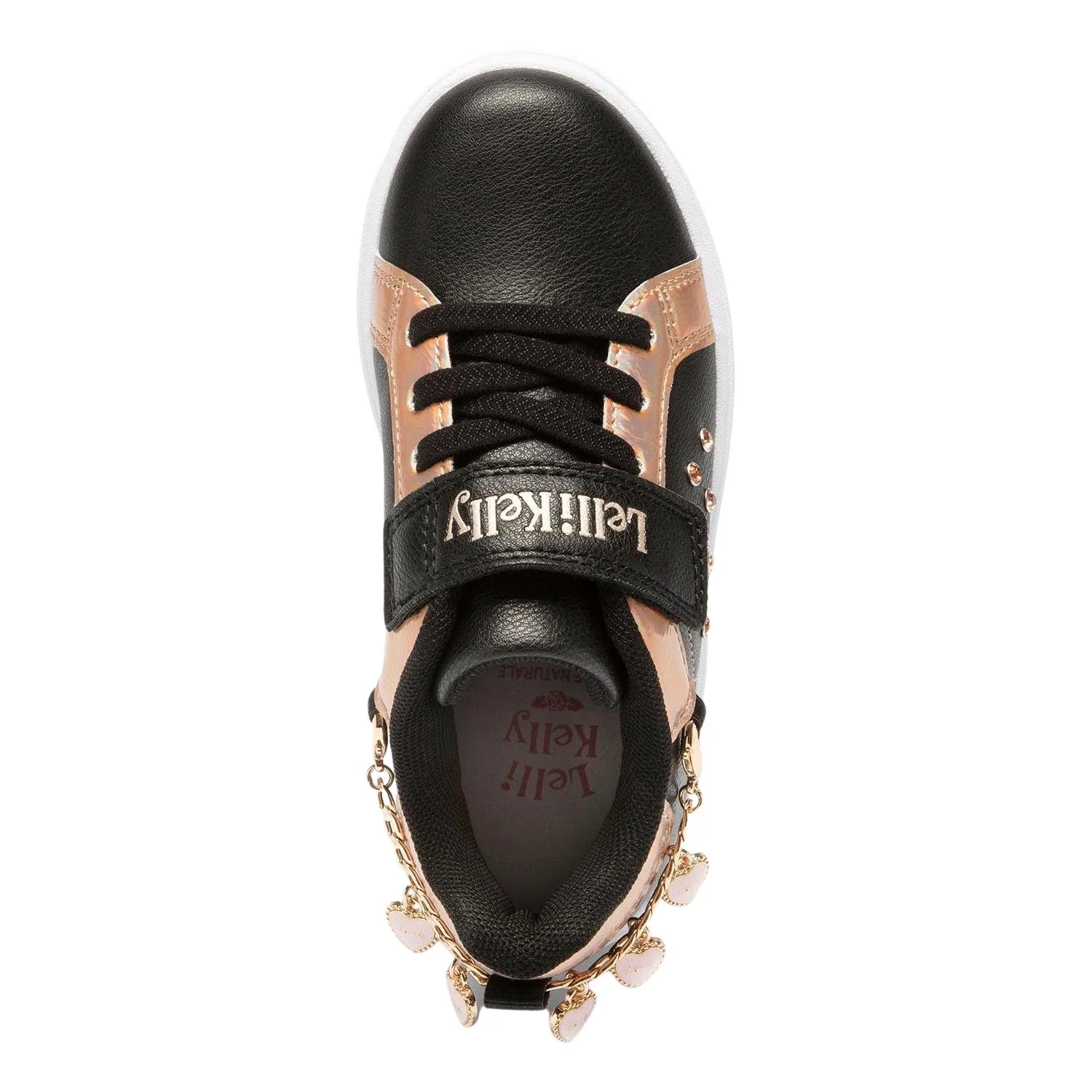 Lelli Kelly LK3810 (AB87) Gioiello Black Rose Gold Charm Love Heart Bracelet - Image 4