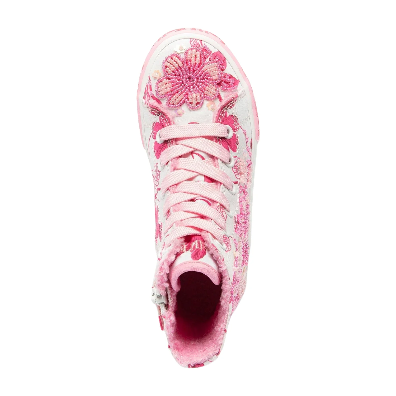 Lelli Kelly LK3852 (BA02) Brooke Mid White Warm Lined Canvas Baseball Boots - Image 4