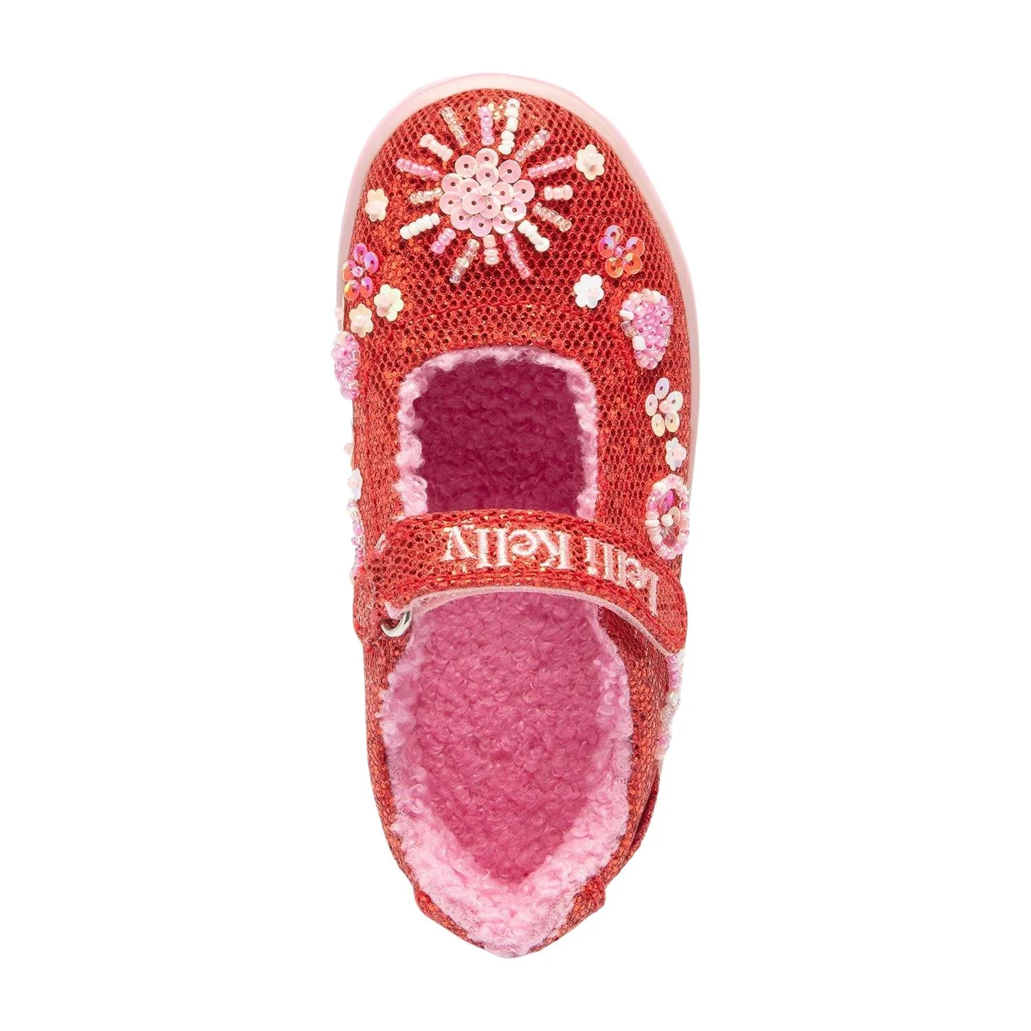 Lelli Kelly LK3860 (GD01) Dafne Red Glitter Warm Lined Canvas Uppers - Image 4