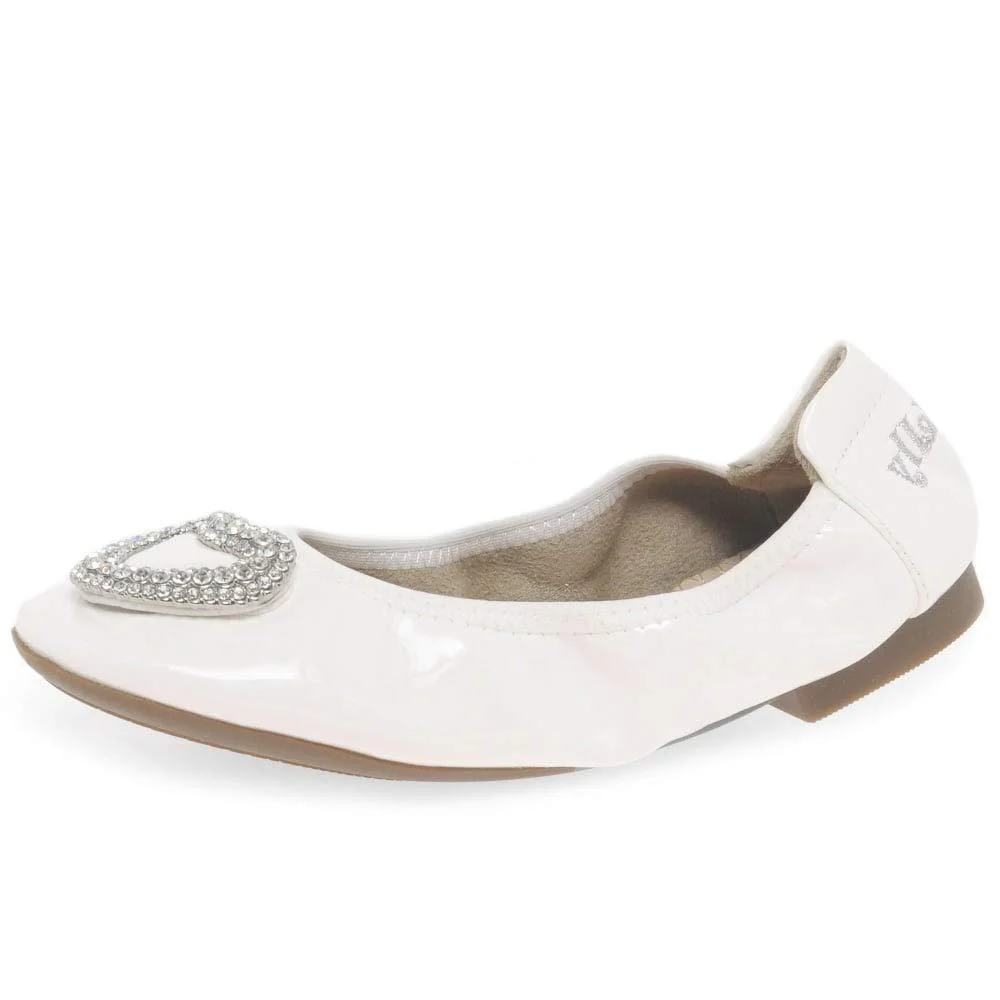 Lelli Kelly LK4108 (AA01) Bianco Patent Heart Magiche Shoes - Image 13