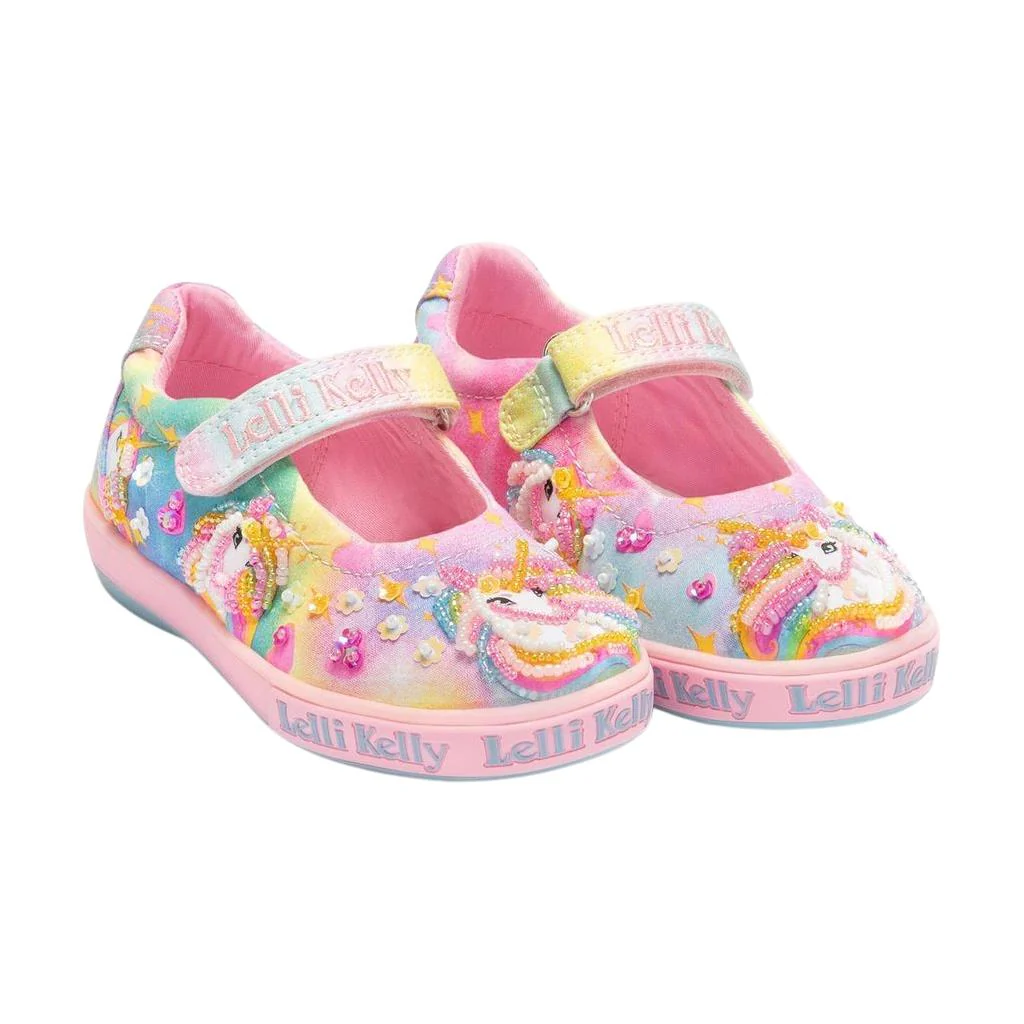 Lelli Kelly LK4154 (RO02) Unicorn Rainbow Canvas Dolly Shoe - Image 31