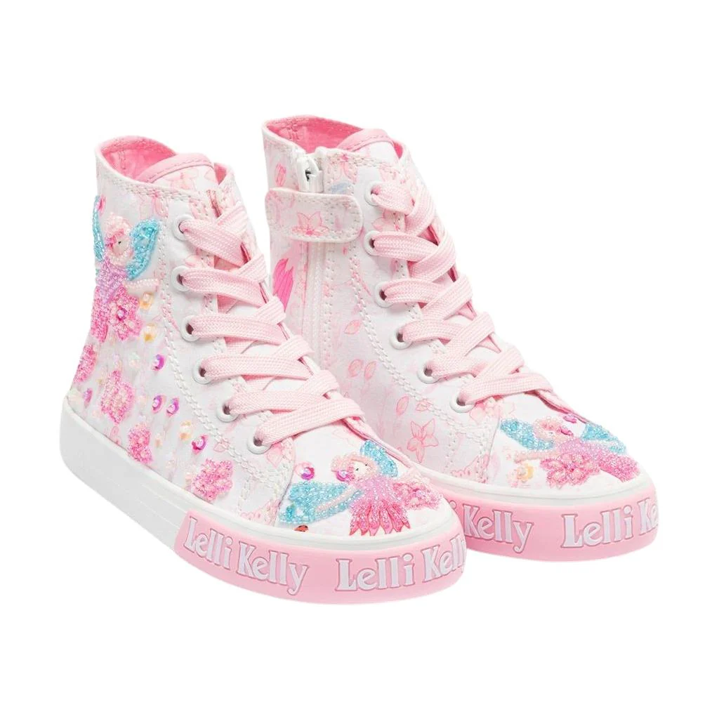 Lelli Kelly LK4166 (BI02) Fairy White Canvas Baseball Boots - Image 26