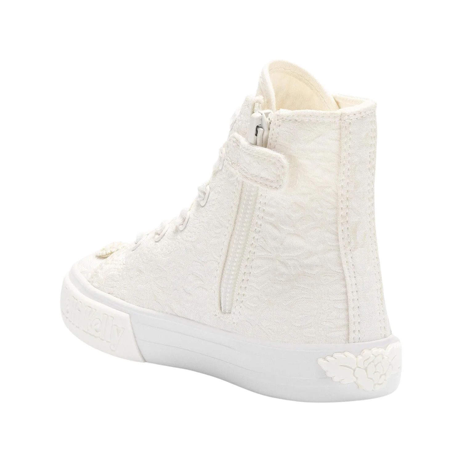 Lelli Kelly LK4173 (BI01) Sharon White Canvas Baseball Boot - Image 4