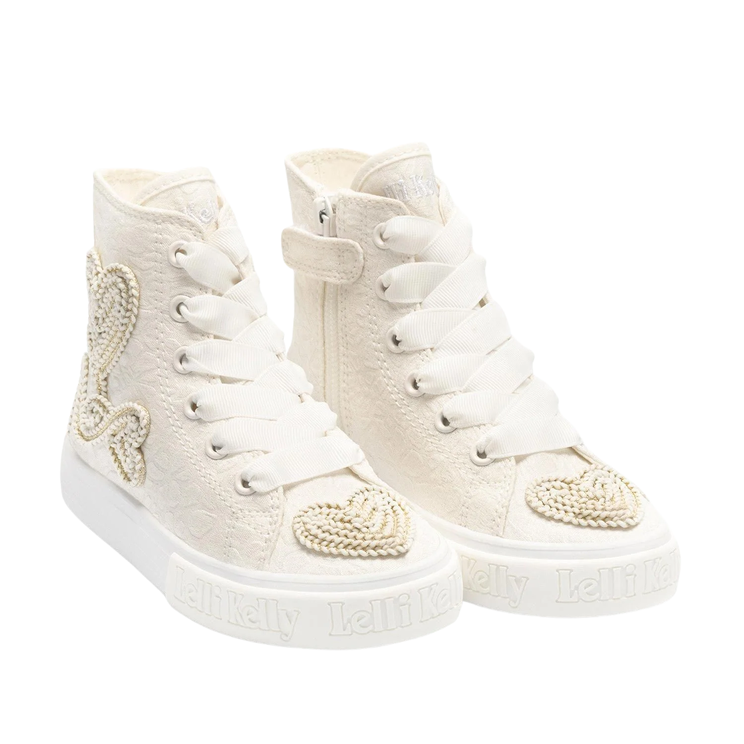 Lelli Kelly LK4173 (BI01) Sharon White Canvas Baseball Boot - Image 5