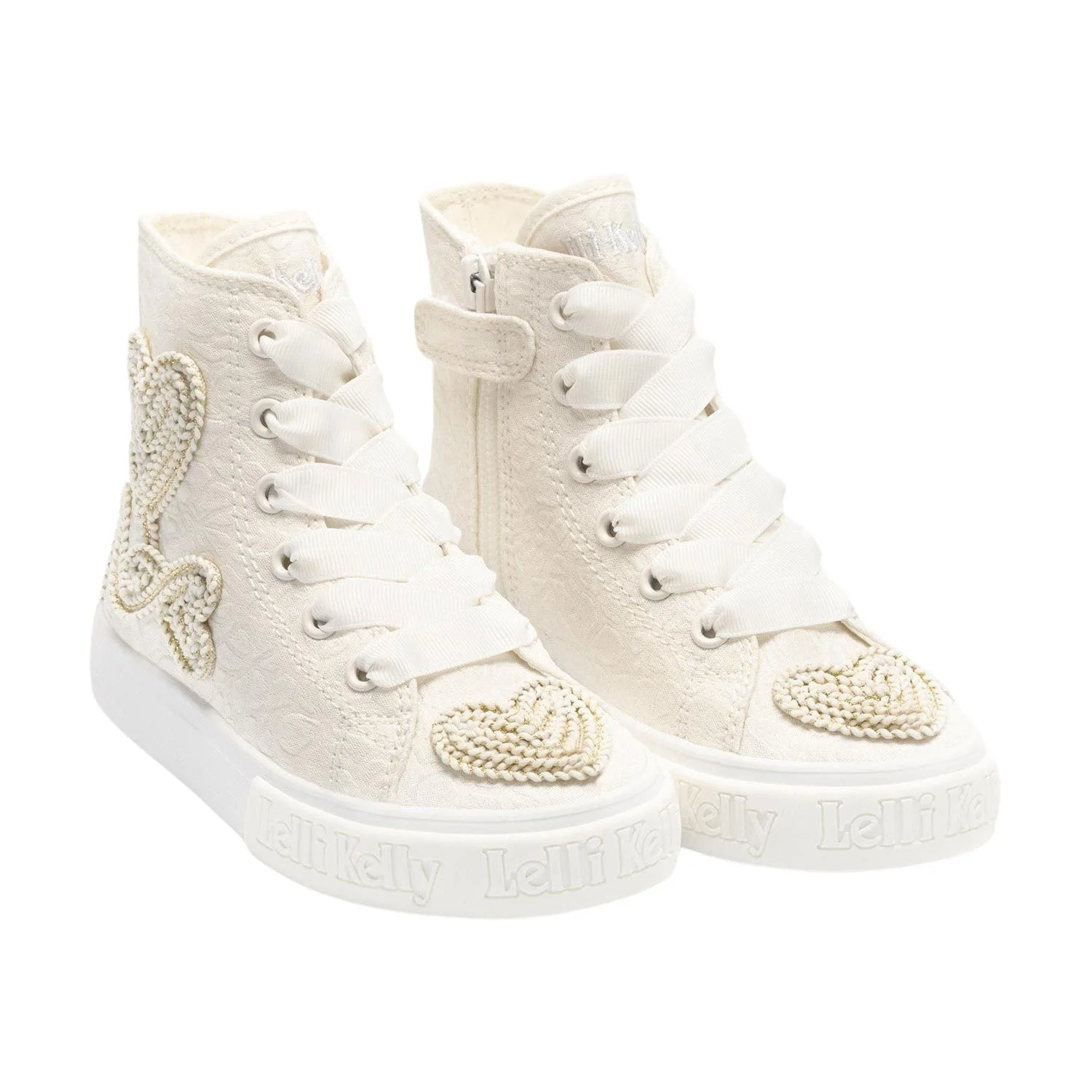 Lelli Kelly LK4173 (BI01) Sharon White Canvas Baseball Boot - Image 7