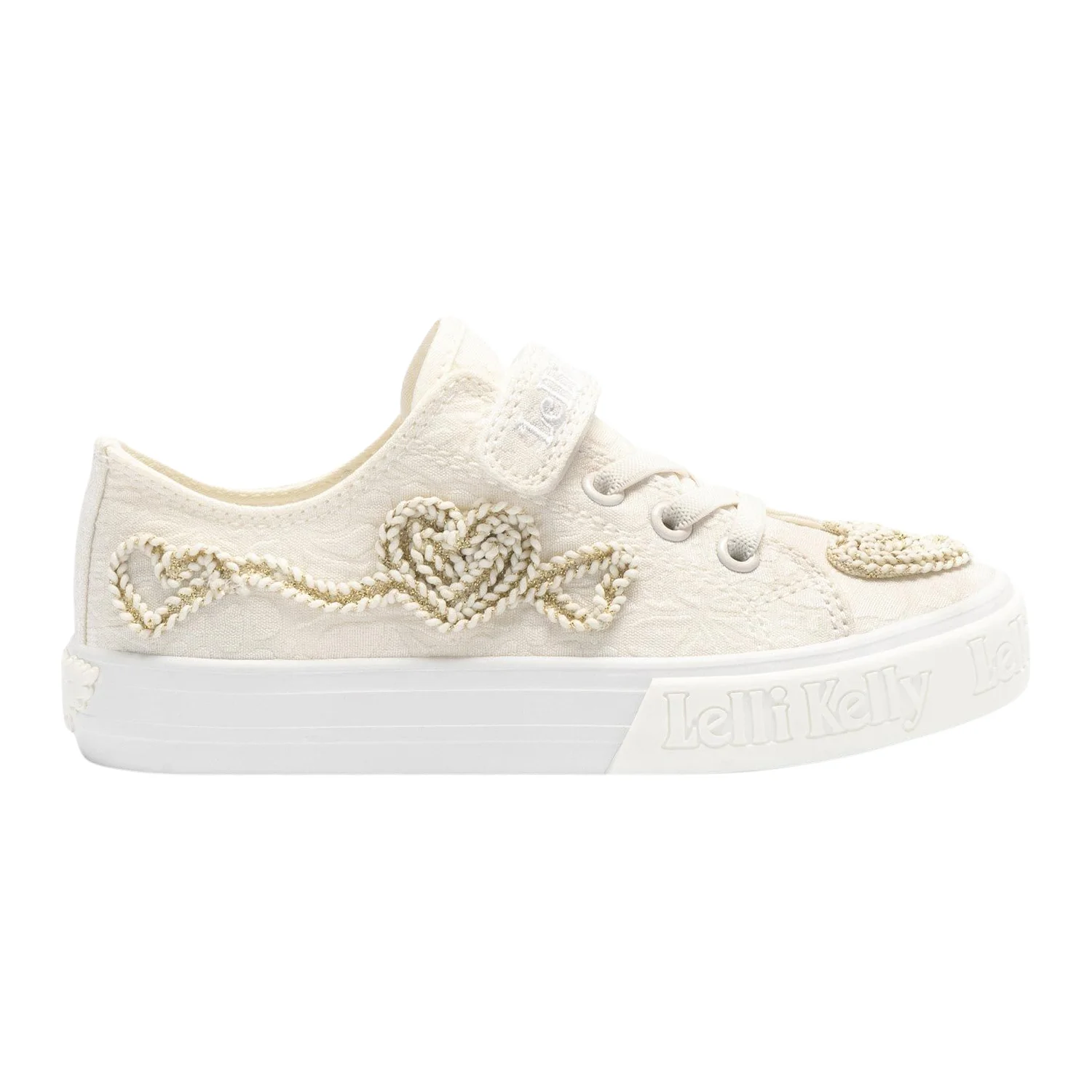 Lelli Kelly LK4179 (BI01) Sharon Low White Canvas Baseball Shoe - Image 4