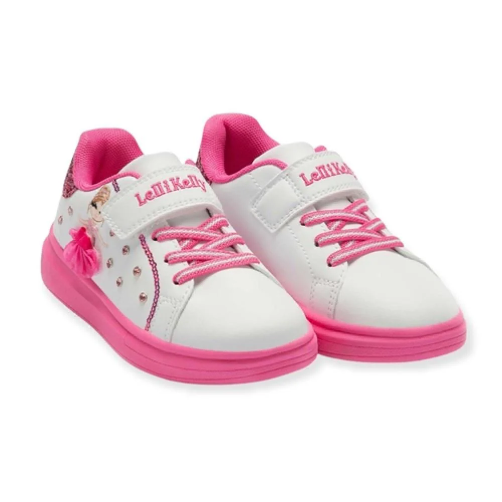 Lelli Kelly LK4826 (AA63) Mille Stelle White/Fuxia Interchangeable Tutu Trainer - Image 29