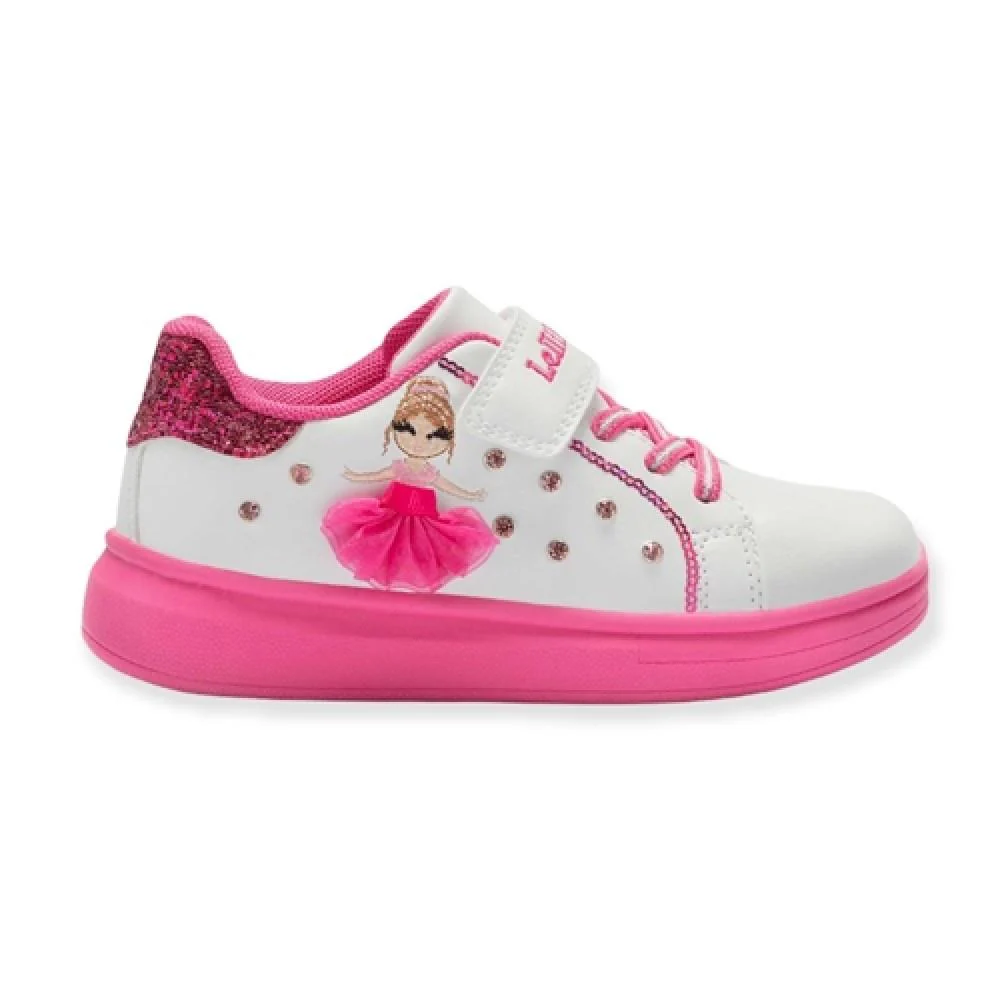 Lelli Kelly LK4826 (AA63) Mille Stelle White/Fuxia Interchangeable Tutu Trainer - Image 55