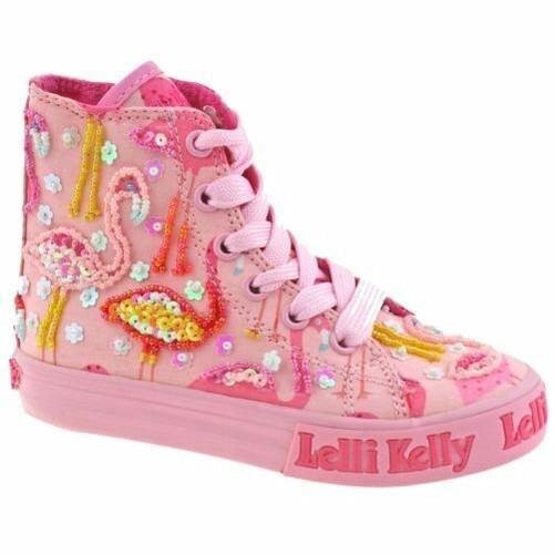 Lelli Kelly LK5090 (BC02) Pink Fantasy Flamingo Canvas Baseball Boots - Image 129