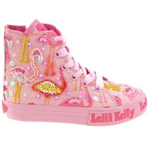Lelli Kelly LK5090 (BC02) Pink Fantasy Flamingo Canvas Baseball Boots - Image 32