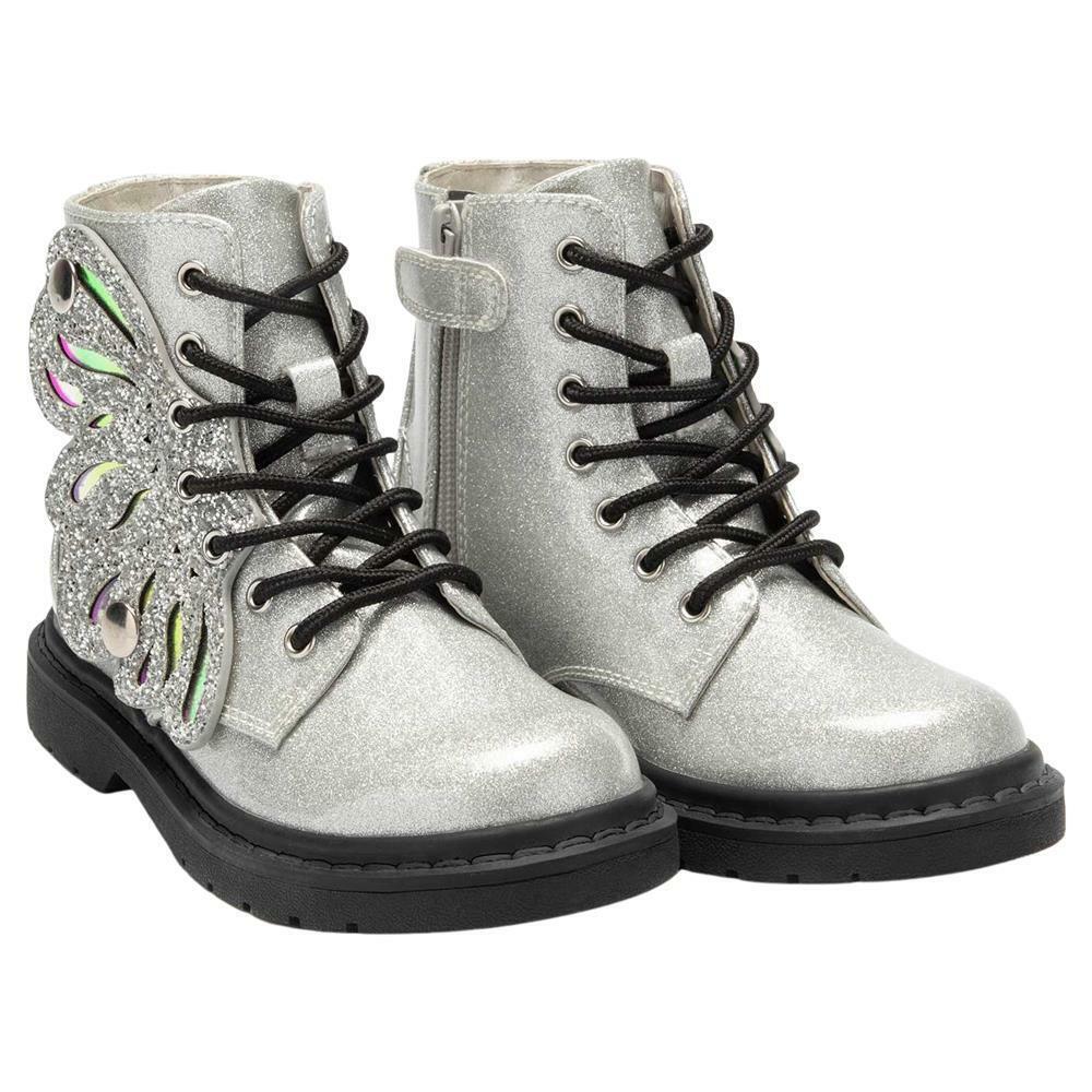 Lelli Kelly LK5544 (SH02) Ali Di Fata Argento Glitter Wings Ankle Boots - Image 4