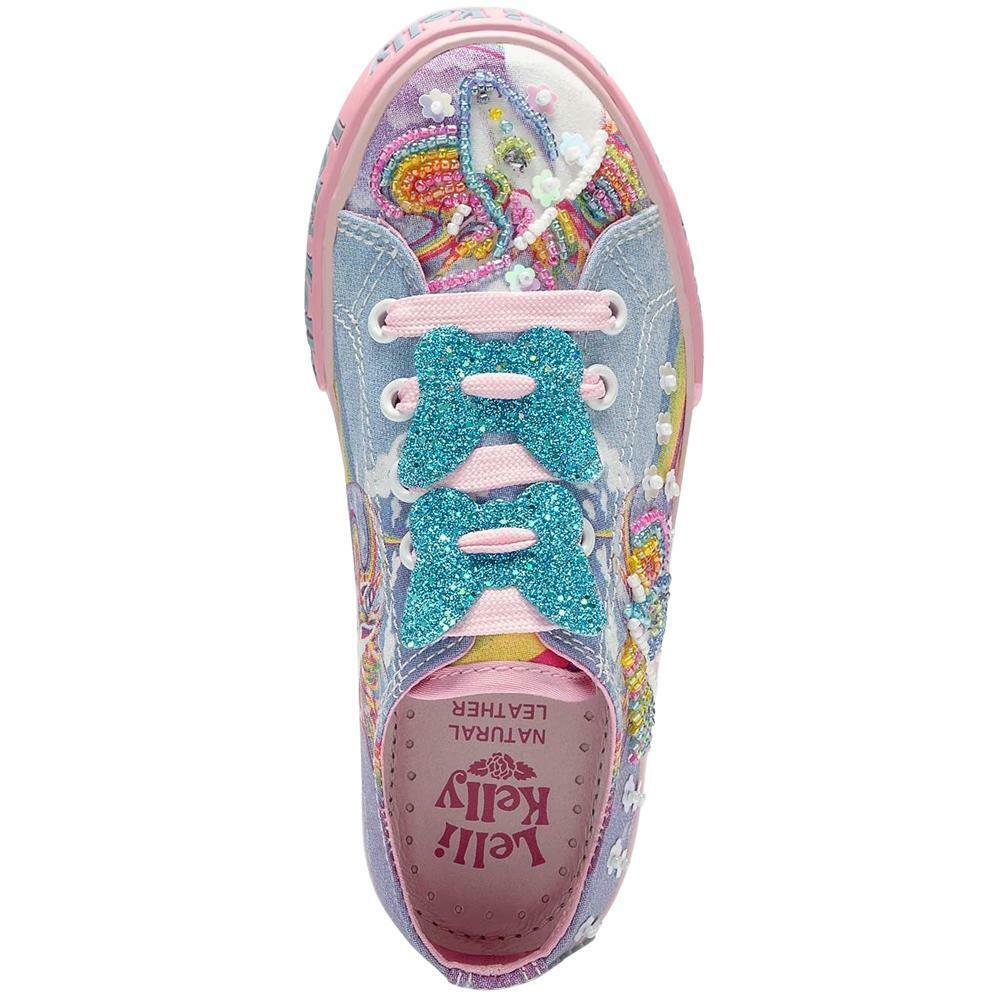 Lelli Kelly LK9091 (BX02) Unicorn Low Multi Coloured Fantasy Lace Up Shoe - Image 3