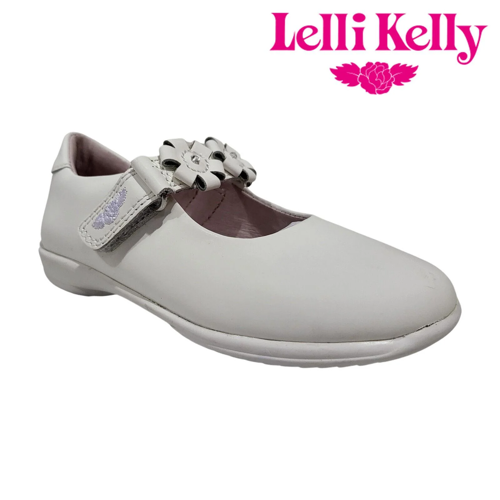Lelli Kelly Milly Flat White Shoes LK5612 - Image 3